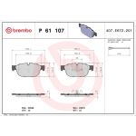 BREMBO Bremsklötze VA P 61 107 BREMBO Bremsklötze VA P 61 107