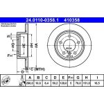 Bremsscheibe Mini T. Countryman/Paceman 1.6-2.0 10-16 24.0110-0358.1 Bremsscheibe Mini T. Countryman/Paceman 1.6-2.0 10-16 24.0110-0358.1