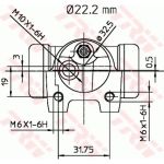 TRW Radbremszylinder BWH132 TRW Radbremszylinder BWH132