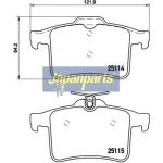 Japanparts Bremsbeläge PP-0312AF Japanparts Bremsbeläge PP-0312AF