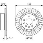 Bosch Bremsscheibe Hinterachse 0 986 479 394