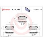 BREMBO Bremsklötze HA P 15 009 BREMBO Bremsklötze HA P 15 009