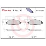 BREMBO Bremsklötze VA P 56 107 BREMBO Bremsklötze VA P 56 107
