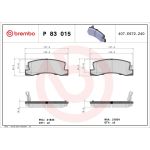 BREMBO Bremsklötze HA P 83 015 BREMBO Bremsklötze HA P 83 015