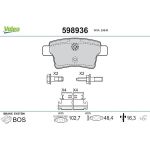 Valeo Bremsbelagsatz 598936 Valeo Bremsbelagsatz 598936
