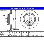 Bremsscheibe Bmw T. E46 98-06 24.0119-0108.1 Bremsscheibe Bmw T. E46 98-06 24.0119-0108.1