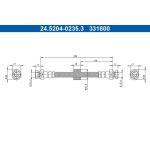 ATE Bremsschlauch 24.5204-0235.3 ATE Bremsschlauch 24.5204-0235.3