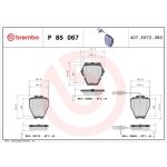 BREMBO Bremsklötze VA P 85 067 BREMBO Bremsklötze VA P 85 067