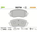Valeo Bremsbelagsatz 302754 Valeo Bremsbelagsatz 302754