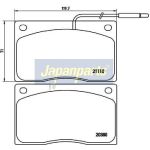 Japanparts Bremsbeläge PA-0715AF Japanparts Bremsbeläge PA-0715AF