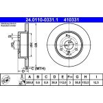Bremsscheibe Smart P. Cabrio/City-Coupe/Fortwo 00 24.0110-0331.1 Bremsscheibe Smart P. Cabrio/City-Coupe/Fortwo 00 24.0110-0331.1