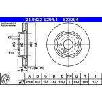 ATE Bremsscheibe 24.0322-0204.1
