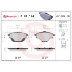 BREMBO Bremsklötze HA P 61 124 BREMBO Bremsklötze HA P 61 124