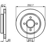 Bosch Bremsscheibe Hinterachse 0 986 478 605 Bosch Bremsscheibe Hinterachse 0 986 478 605