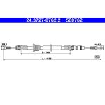 Seilzug, Feststellbremse 24.3727-0762.2 Seilzug, Feststellbremse 24.3727-0762.2