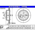 Bremsscheibe Hyundai T. Ix55 3.0-3.8 08 24.0118-0154.1 Bremsscheibe Hyundai T. Ix55 3.0-3.8 08 24.0118-0154.1