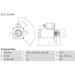 Bosch Starter 0 986 014 900 Bosch Starter 0 986 014 900