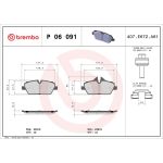BREMBO Bremsklötze VA P 06 091 BREMBO Bremsklötze VA P 06 091