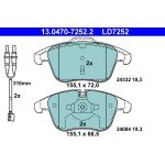 Bremsbelagsatz Citroen P. C5 1,6-2,0 08- Keramik 13.0470-7252.2 Bremsbelagsatz Citroen P. C5 1,6-2,0 08- Keramik 13.0470-7252.2