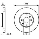 Bosch Bremsscheibe Vorderachse 0 986 478 598 Bosch Bremsscheibe Vorderachse 0 986 478 598
