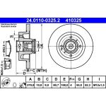 Bremsscheibe Renault T. Scenic 03- Mit Gewinn 24.0110-0325.2 Bremsscheibe Renault T. Scenic 03- Mit Gewinn 24.0110-0325.2