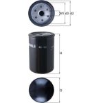 KC 24 MAHLE Kraftstofffilter KC 24, Anschraubfilter, Höhe 124,4 mm – u. a. für Renault Trucks B Pritsche/Fahrgestell, B Kasten, Gaz Gazelle – OE Nummer 0870017560 - l