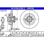Bremsscheibe Peugeot T. 307/C4 Mit Lager 24.0109-0100.2 Bremsscheibe Peugeot T. 307/C4 Mit Lager 24.0109-0100.2