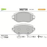 Valeo Bremsbelagsatz 302735 Valeo Bremsbelagsatz 302735