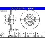 ATE Bremsscheibe Renault Vorderachse Clio/Kangoo/Laguna/Megane/Scenic 99 24.0124-0158.1 ATE Bremsscheibe Renault Vorderachse Clio/Kangoo/Laguna/Megane/Scenic 99 24.0124-0158.1
