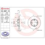Brembo Bremsscheibe Vorderachse 09.5867.10 Brembo Bremsscheibe Vorderachse 09.5867.10