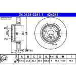 Bremsscheibe Bmw T. 5/7 08-15 24.0124-0241.1 Bremsscheibe Bmw T. 5/7 08-15 24.0124-0241.1