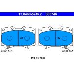 Bremsbelagsatz Toyota P. Land Cruiser 4.2Td/4.7 98-07 13.0460-5746.2 Bremsbelagsatz Toyota P. Land Cruiser 4.2Td/4.7 98-07 13.0460-5746.2