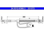 ATE Bremsschlauch 24.5312-0360.3 ATE Bremsschlauch 24.5312-0360.3