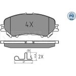 MEYLE Scheibenbremsbelagsatz 025 220 6518/PD MEYLE Scheibenbremsbelagsatz 025 220 6518/PD