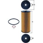 OX 137D MAHLE Ölfilter OX 137D, Filtereinsatz, Höhe 192 mm – u. a. für Mercedes-Benz T2/L Kasten, T2/L Pritsche/Fahrgestell, Lk/Ln2 – OE Nummer 0001800809 - l OX 137D MAHLE Ölfilter OX 137D, Filtereinsatz, Höhe 192 mm – u. a. für Mercedes-Benz T2/L Kasten, T2/L Pritsche/Fahrgestell, Lk/Ln2 – OE Nummer 0001800809 - l