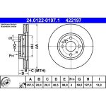 Bremsscheibe Fiat S. 500/Fiorino/Idea/Linea/Panda/Qubo 03 24.0122-0197.1 Bremsscheibe Fiat S. 500/Fiorino/Idea/Linea/Panda/Qubo 03 24.0122-0197.1