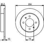 Bosch Bremsscheibe Hinterachse 0 986 479 484