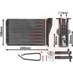 VAN WEZEL Wärmetauscher, Innenraumheizung 43006249 VAN WEZEL Wärmetauscher, Innenraumheizung 43006249