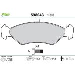 Valeo Bremsbelagsatz 598043 Valeo Bremsbelagsatz 598043