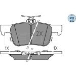 MEYLE Scheibenbremsbelagsatz 025 222 3116/PD MEYLE Scheibenbremsbelagsatz 025 222 3116/PD