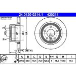 Bremsscheibe Bmw T. 1 (E82/E88) 2.0-3.0 06-13 24.0120-0214.1 Bremsscheibe Bmw T. 1 (E82/E88) 2.0-3.0 06-13 24.0120-0214.1