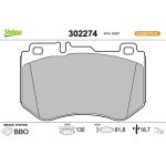 Valeo Bremsbelagsatz 302274 Valeo Bremsbelagsatz 302274