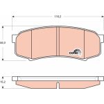 Bremsbelagsatz Toyota T. Landcruiser 03-/Pajero 03 GDB3464 Bremsbelagsatz Toyota T. Landcruiser 03-/Pajero 03 GDB3464