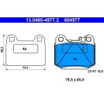 ATE Bremsbelagsatz Mercedes-Benz Hinterachse W163 2, 7-5, 4 98-05 13.0460-4977.2 ATE Bremsbelagsatz Mercedes-Benz Hinterachse W163 2, 7-5, 4 98-05 13.0460-4977.2