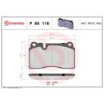 BREMBO Bremsklötze VA P 85 116 BREMBO Bremsklötze VA P 85 116