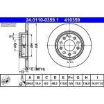 Bremsscheibe Alfa T. Giulietta 1.4/1.6-2.0 Jtdm 10 24.0110-0359.1 Bremsscheibe Alfa T. Giulietta 1.4/1.6-2.0 Jtdm 10 24.0110-0359.1