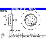 Bremsscheibe Db T. W246/W176 1.5-2.1 11 24.0109-0173.1 Bremsscheibe Db T. W246/W176 1.5-2.1 11 24.0109-0173.1