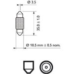 12854CP PHILIPS Soffittenlampe 12 V 10 W SV8,5, ohne ECE-Zulassung - 12854CP - l 12854CP PHILIPS Soffittenlampe 12 V 10 W SV8,5, ohne ECE-Zulassung - 12854CP - l