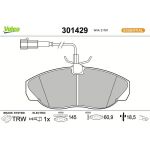 Valeo Bremsbelagsatz 301429 Valeo Bremsbelagsatz 301429
