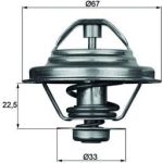 Thermostateinsatz mit Dichtung TX 24 87D Thermostateinsatz mit Dichtung TX 24 87D